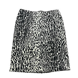 Talbots Size 2 Animal Print A Lined Pencil Skirt business casual party holiday
